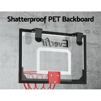 Everfit 23" Mini Basketball Hoop Backboard Door Wall Mounted Sports Kids Black thumbnail
