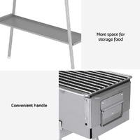 Grillz BBQ Grill Charcoal Smoker Barbecue Portable thumbnail