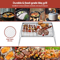 Grillz Portable BBQ Grill Charcoal Smoker Foldable Camping Outdoor thumbnail