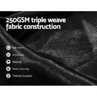 Artiss 2X Blockout Curtains Eyelet 300x230cm Black Shine thumbnail