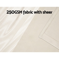 Artiss 2X 132x242cm Blockout Sheer Curtains Beige thumbnail