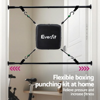 Everfit Doorway Punching Bag Adjustable Apartment Friendly with Boxing Gloves Black thumbnail