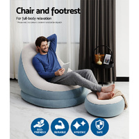 Bestway Inflatable Air Chair Seat Couch Lazy Sofa Lounge Ottoman Purple/Blue thumbnail