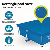 Bestway Pool Cover 264x174cm Rectangle Swimming Pool PE Shelter Fits 259x170cm Pools thumbnail