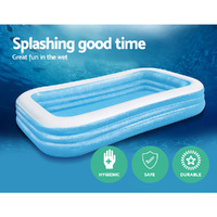 Bestway Kids Pool 305x183x56cm Inflatable Above Ground Swimming Pools 1161L thumbnail