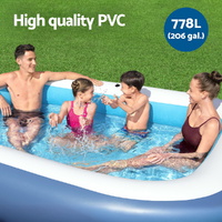 Bestway Kids Inflatable Pool Above Ground Splash Pool with Sunshade 254x178cm thumbnail