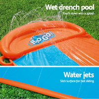 Bestway Water Slide Kids Slip 488cm Dual Slides Inflatable Splash Pad thumbnail