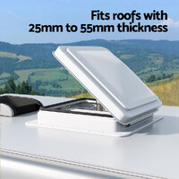 Weisshorn Caravan Roof Vent Fan Air Exhaust Hatch 12V RV Motorhome Camper White thumbnail