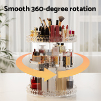Embellir Makeup Case Acrylic Rotating Cosmetic Organizer Storage Display Holder thumbnail