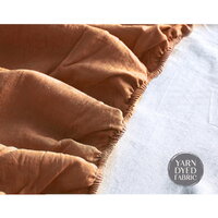 Cosy Club Cotton Bed Sheets Set Orange Brown Cover Double thumbnail