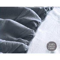 Cosy Club Cotton Bed Sheets Set Navy Grey Cover Single thumbnail