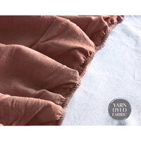Cosy Club Cotton Bed Sheets Set Red Beige Cover Single thumbnail