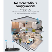 UL-tech Wireless CCTV Security System 8CH NVR 3MP 8 Bullet Cameras 2TB thumbnail