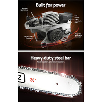 Giantz Chainsaw Petrol 62CC 20" Bar Commercial E-Start Pruning Chain Saw,Giantz Chainsaw Petrol 62CC 20" Bar Commercial E-Start Pruning Chain Saw 4.5H thumbnail