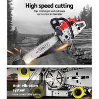 Giantz Chainsaw Petrol 52CC 20" Bar Commercial E-Start Pruning Chain Saw White,Giantz Chainsaw Petrol 52CC 20" Bar Commercial E-Start Pruning Chain Sa thumbnail