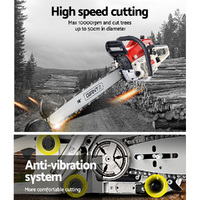 Giantz Chainsaw Petrol 75CC 18" Bar Commercial E-Start Pruning Chain Saw,Giantz Chainsaw Petrol 52CC 20" Bar Commercial E-Start Pruning Chain Saw 5.2H thumbnail