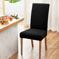 Artiss Dining Chair Covers 6x Slipcovers Spandex Stretch Banquet Wedding Black thumbnail
