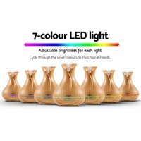 Devanti Aroma Diffuser Aromatherapy Light Wood 400ml thumbnail