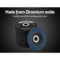Giantz 100 PCS Zirconia Sanding Flap Disc 5" 125mm 80Grit Angle Grinding Wheel thumbnail
