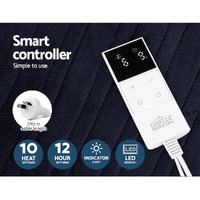 Giselle Bedding Heated Electric Throw Rug Fleece Sunggle Blanket Washable Charcoal thumbnail