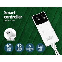 Giselle Electric Throw Rug Heated Blanket Washable Snuggle Flannel Winter Green thumbnail