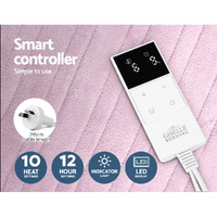 Giselle Electric Throw Rug Heated Blanket Fleece Pink thumbnail
