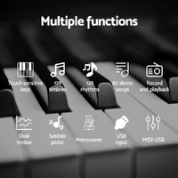 Alpha 88 Keys Foldable Electronic Piano Keyboard Digital Electric w/ Carry Bag thumbnail