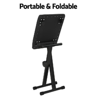 Alpha Piano Stool Adjustable Height Keyboard Seat Portable Bench Chair Black thumbnail