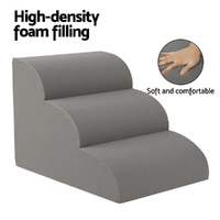 i.Pet Dog Ramp Steps Foam 3 Tier Pet Stairs For Bed Sofa Car Portable Indoor thumbnail