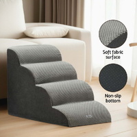 i.Pet Dog Ramp Steps Foam 4 Tier Pet Stairs For Bed Sofa Car Portable Indoor thumbnail
