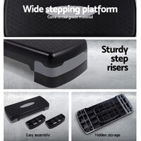 Everfit Aerobic Step Exercise Stepper Steps Home Gym Fitness Block Bench Riser thumbnail