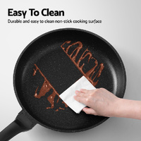 5-Star Chef Non Stick Frying Pan Cast Aluminium Steak Skillet BBQ Cookware 30cm thumbnail