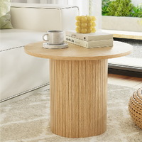 Artiss Coffee Table Round Fluted Base PIIA thumbnail