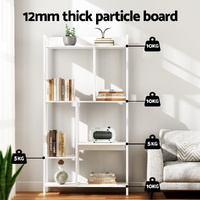 Artiss Bookshelf Display Shelves 5 Tiers 120cm White thumbnail