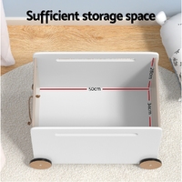 Keezi Kids Toy Box Container Children Chest Storage Clothes Organiser Wheels thumbnail