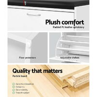 Artiss Shoe Cabinet Bench Shoes Storage Rack Organiser Drawer White 15 Pairs thumbnail