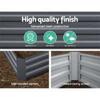 Green Fingers 2x Garden Bed 120x90cm Planter Box Raised Container Galvanised Herb thumbnail