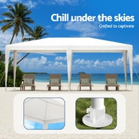 Instahut Gazebo 3x6m Wedding Party Marquee Tent Outdoor Event Camping Canopy Shade White thumbnail