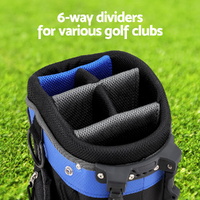 Everfit 6 Way Dividers Golf Bag Stand Insulated Carry Bag Zippered Rain Cover thumbnail