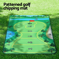 Everfit Golf Chipping Game Mat Indoor Outdoor PracticeÂ Training Aid Set thumbnail