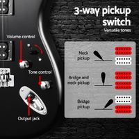 Alpha Electric Guitar Music String Instrument 20W Amplifier Black thumbnail