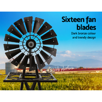 Garden Windmill 120cm Metal Ornaments Outdoor Decor Ornamental Wind Mill thumbnail