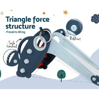 Keezi Kids Slide Set Basketball Hoop Rings Outdoor Playground Toys 110cm Blue thumbnail