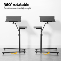 Artiss Laptop Desk Computer Table Height Adjustable Tiltable Mouse Board Black thumbnail