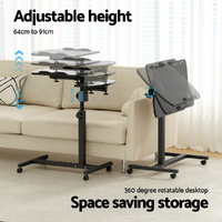 Artiss Laptop Desk Table Fan Cooling Black 60CM thumbnail