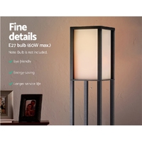 Artiss Floor Lamp 3 Tier Shelf Shelf Storage LED Light Stand Home Room Vintage Black thumbnail