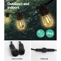 68m LED Festoon String Lights Christmas Decorations Wedding Party Outdoor Garden thumbnail