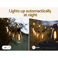 17m Solar Festoon Lights Outdoor LED String Light Christmas Party Decor thumbnail