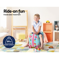 Wanderlite 17" Kids Ride On Luggage Children Suitcase Trolley Travel Ice Cream thumbnail
