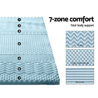 Giselle Bedding Memory Foam Mattress Topper 7-Zone 5cm Single thumbnail